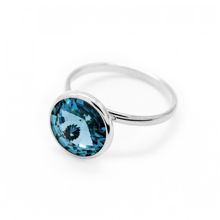 Ženski victoria cruz basic m aquamarine prsten sa swarovski plavim kristalom ( a2522-10a )