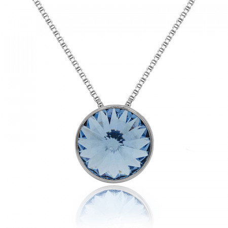 Ženski victoria cruz basic m light sapphire lančić sa swarovski plavim kristalom ( a2809-09g ) - Img 1