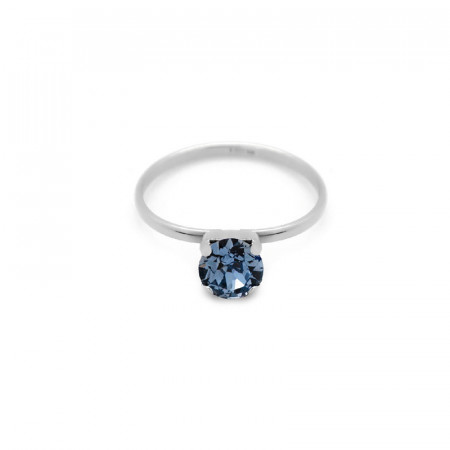 Ženski victoria cruz celine m denim blue prsten sa swarovski plavim kristalom ( a3284-18a )
