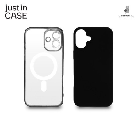 2u1 Extra case MAG MIX PLUS paket CRNI za iPhone 16 Plus ( MAGPL118BK )