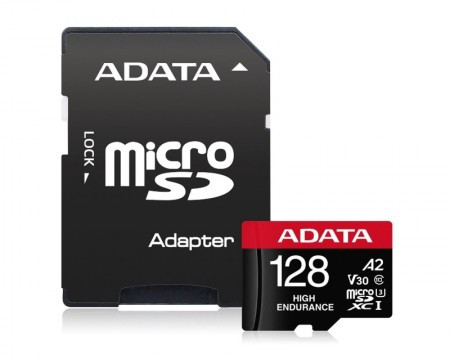 A-Data UHS-I U3 MicroSDXC 128GB V30S class 10 + adapter AUSDX128GUI3V30SHA2-RA1 - Img 1
