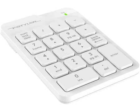A4 tech FGK21C FSTYLER 2.4G Wireless Numeric Keypad USB Type-C bela tastatura