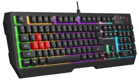 A4Tech A4-B135N Bloody Gejmerska svetleca tastatura(NEON LED), black, USB, US layout - Img 1