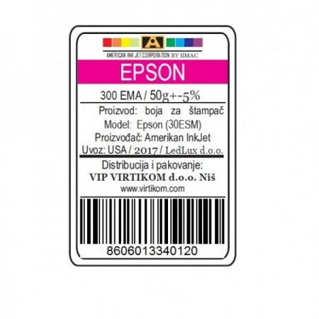 American Inkjet Epson SUBLIMACIONA MAGENTA 300EMA/1400/1430 WF/XP (30ESM/Z)