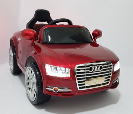 Audi A8 L Auto na akumulator sa kožnim sedištem i mekim gumama - Crveni - Img 1