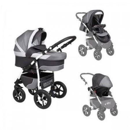 Baby Merc Q9/48 kolica za bebe TRIO SIVA-CRNA-BE ( 41103403 ) - Img 1