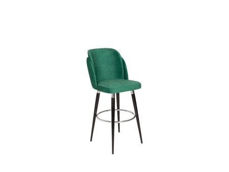 Barska stolica DMT Tamno zelena - Crne hrom noge 550x620x1100 mm ( 776-007 )