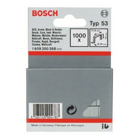 Bosch spajalica od tanke žice tip 53 11,4 x 0,74 x 14 mm ( 2609200213 ) - Img 1