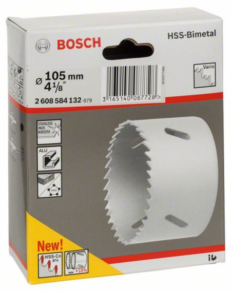 Bosch testera za otvore HSS-bimetal za standardne adaptere 105 mm, 4 1/8" ( 2608584132 )