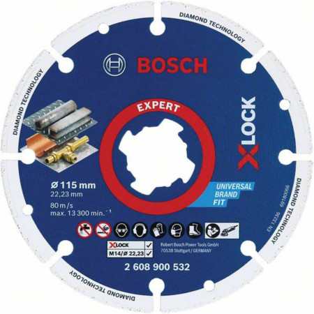 Bosch X-Lock dijamantski disk za metal 115x22,23 mm ( 2608900532 ) - Img 1