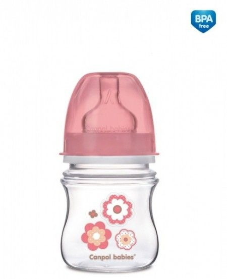 Canpol baby flašica široki vrat,antikolik 35/216 easy start pink- newborn baby 120ml ( 35/216PINK )