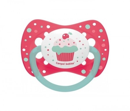 Canpol varalica silicon symmertrical 0-6m 23/282 Cupcake - pink ( 23/282_pin )