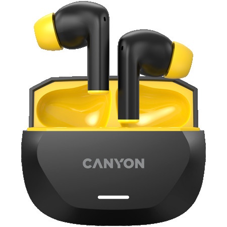 Canyon headset hexagon 7 tws Wireless Charge Black Yellow ( CNS-TWS7BY )