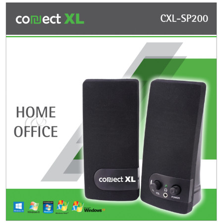 Connect XL cxl-sp200 crni zvučnik, set, 2.0, usb 5v