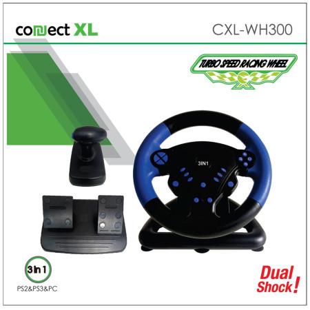 Connect XL gaming volan 3u1, PS2/PS3/PC, vibracija, pedale - CXL-WH300 - Img 1
