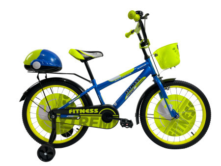Dečija bicikla 20" Fitness plavo-zelena sa pomoćnim točkovima ( SM-20103 )