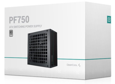 DeepCool PF750 napajanje 80 plus 750W 1x 20+4pin, 2x 4pin, 2x PCI-E(6+2)x2, 1x EPS 8pin(4+4), 120mm