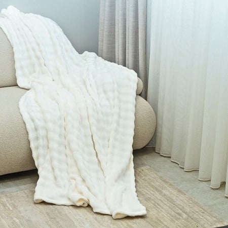 Dekordom ćebe soft wave 200x220 - ivory ( 024923 )