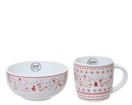 Dekordom novogodišnja dekoracija - breakfast set 2pcs 604066 - assorted - kmg ( 043371 )-1