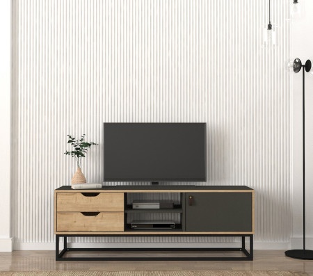 Dolores tv komoda antracit-hrast ( 0000445 )