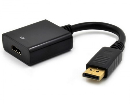 E-GREEN Adapter DisplayPort (M) - HDMI (F) crni - Img 1