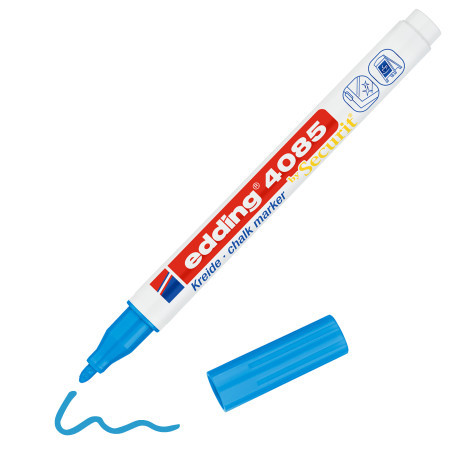 Edding marker za staklo chalk E-4085 1-2mm standard svetlo plava ( 08M4085SEA ) - Img 1