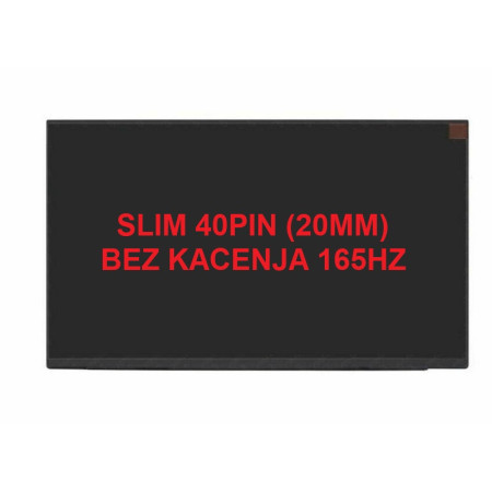 Ekran za laptop LED 16 slim 40 kraci bez kacenja 165hz (konektor 20mm) ( 110253 )
