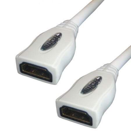 Elit+ HDMI utičnica - hdmi uticnica metalna 19 pina, okrugli kabl 3m 30awg, bele boje ( EL90903 ) - Img 1