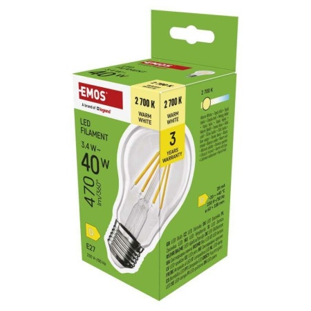 Emos zf5d22 sijalice Led sijalica filament a60 3,4w(40w) 470lm e27 ww ( 3441 )