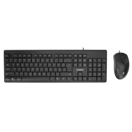 Everest KM-515 YU crna Tastatura+miš US