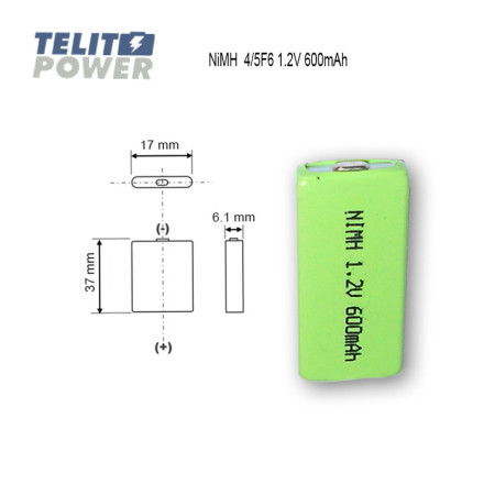 FocusPower NiMH 4/5F6 1.2V 600mAh ( 1244 ) - Img 1