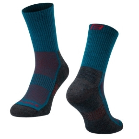 Force čarape polar, tirkiz-crvene s-m/36-41(merino) ( 9009164 )