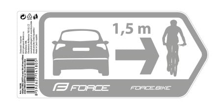 Force nalepnice sigurnost za automobil 184x84mm, srebrna ( 16428/J11-1 )