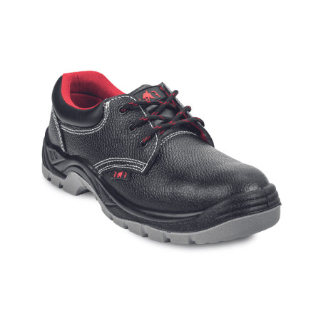 Fridrich o1 plitke radne cipele, kožne, crno-crvene, veličina 46 ( 1020011259720046 )