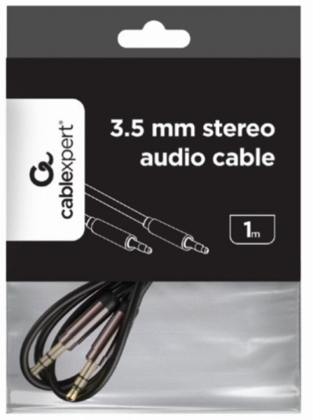 Gembird CCAP-444-1M 3.5mm stereo plug to 3.5mm stereo plug audio kabl pozlaceni konektor 1m