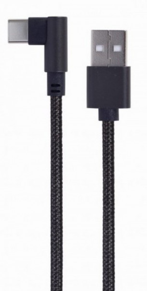 Gembird pod uglom USB type-C kabl za punjenje i prenos podataka, 0.2 m, black CC-USB2-AMCML-0.2M