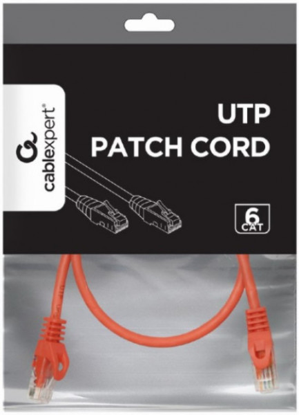 Gembird PP6U-0.5M/R mrezni kabl, CAT6 UTP Patch cord 0.5m red