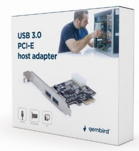 Gembird USB 3.0 PCI-express host adapter UPC-30-2P - Img 1