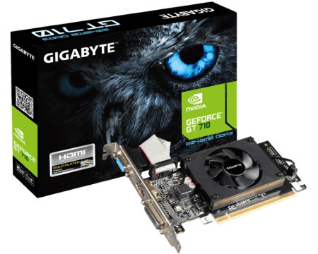 Gigabyte nVidia GeForce GT 710 2GB 64bit GV-N710D3-2GL rev 2.0 grafička kartica