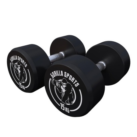 Gorilla Sports Okrugle gumirane bučice (2 x 15 kg) ( 100280-00008-0111 )