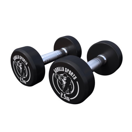 Gorilla Sports Okrugle gumirane bučice (2 x 2,5 kg) ( 100275-00008-0098 )