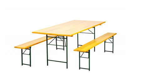 Green Bay baštenski set stout - sto + 2 klupe 220 x 90 ( 056508 )
