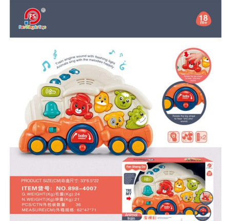 Hk mini igračka muzički voz sa životinjama ( A076571 )