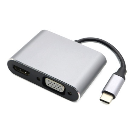 Hub type-c to hdmi+vga+type c+usb3.0 (4 u 1) ( HUB76 )