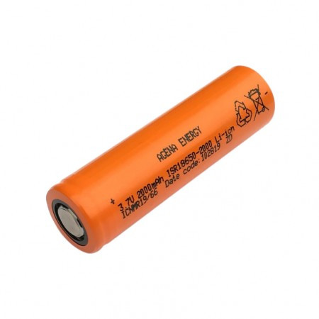 Industrijska punjiva baterija 2000 mAh Agena ( ISR18650/FT/3.7V/2000 ) - Img 1