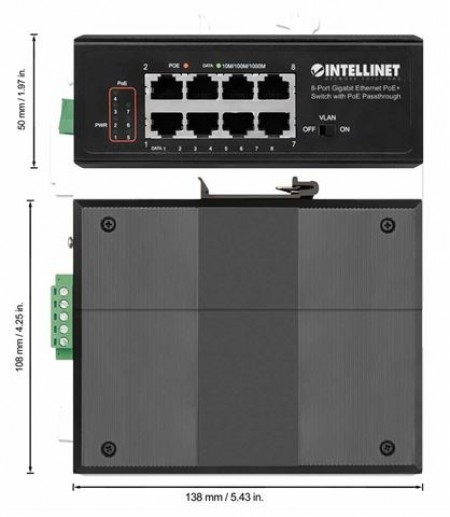 Intellinet 8-Port Gbps PoE+ Switch 561624 ( 0001231747 )