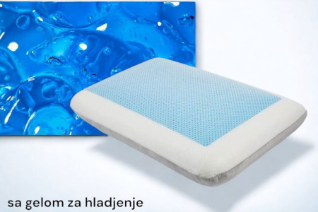 Jastuk wave plavi gel 60x40cm ( VLK000430 )