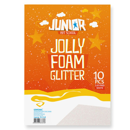 Jolly flitter foam, eva pena sa šljokicama, bela, A4, 10K ( 134110 )