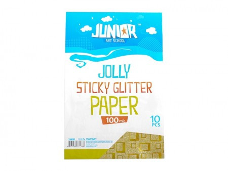 Jolly papir samolepljiv, kocke, svetlo zlatna, A4, 10K ( 136050 ) - Img 1