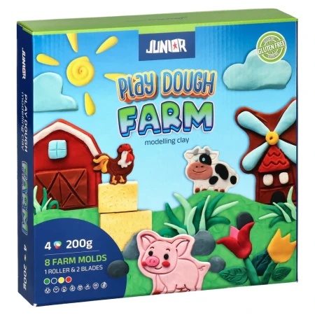 Junior funny clay masa za oblikovanje sa kalupima velika miks farm ( 130779 )